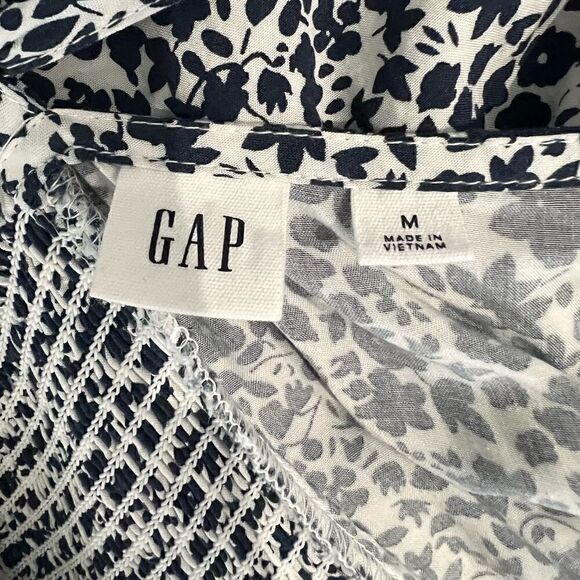 Gap Summer dress white and blue floral size medium - Picture 11 of 16